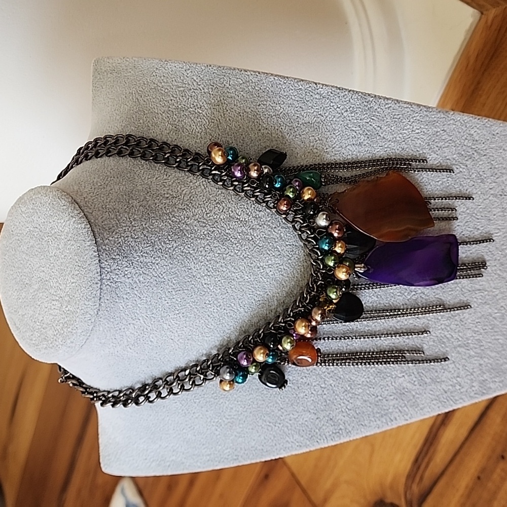 Multicolor Beaded Statement Necklace